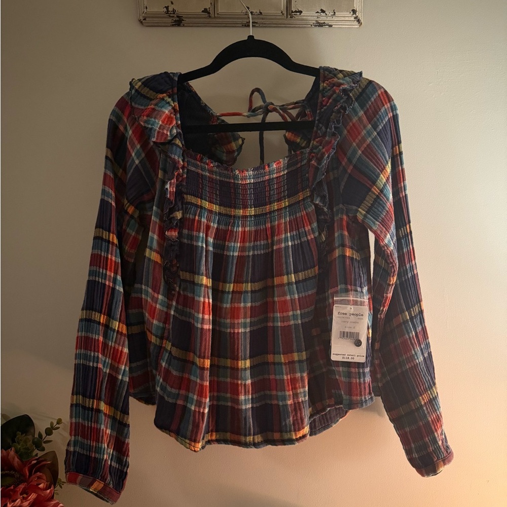 Plaid Long Sleeve Women's Top